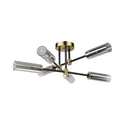 Plafonski luster TESSA 6xG9/5W/230V mesing/dimljeno-crna