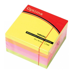 Optima blokčići samolepljivi 75 x 75 neon mix ( 22937 )