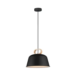 Luster na sajli CLIP 1xE27/40W/230V crna/braon