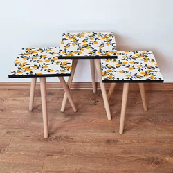 HANAH HOME Set 3 stočića 3Shp158 White