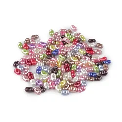 Plastične kroglice arašid mix 4x6 mm - večbarvni biser (10 g)