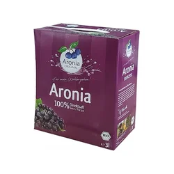 Bio aronia original Nemačka 3L; 100 % BIO hladno ceđen sok organski uzgajane sibirske aronije, bez veštačkih boja, konzervanasa, aroma i šećera.