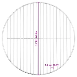 Vidaxl Žar rešetka okrogla O40 cm nerjaveče jeklo 304