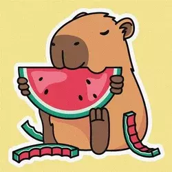 Rayher. Slikanje po številkah Kids, Capybara and watermelon, 40x40cm
