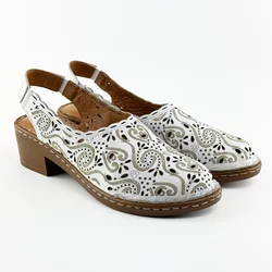 Mona Shoes Ženske sandale, Kožne, Bele