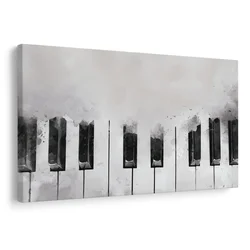 Slika črno-bele klavirske tipke - 30x20