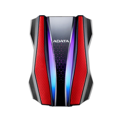 Adata Durable HD770G 2TB, RGB, 2,5, zunanji trdi disk USB 3.2 Gen 1, rdeč