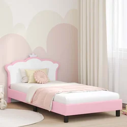 Krevet za djecu s uzglavljem Ružičasta 80 x 200 cm PU