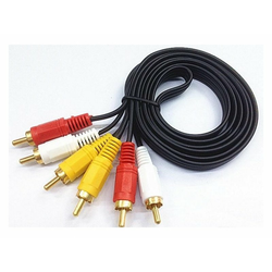 Činč-činč kabl 3xRCA - 3xRCA 1.5m crni