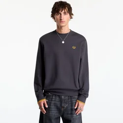 Mikina FRED PERRY Crew Neck Sweatshirt Grey XL