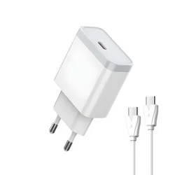 LDNIO Kućni Punjač Q122 PPS PD, 27W sa Type C na Type C kablom, Beli