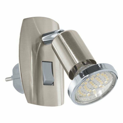 Eglo Mini 4 spot/1, led, gu10, 3w, 240lm, za utič. Nikl m.