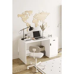 Hanah Home radni sto Mazi, 140 cm, beli