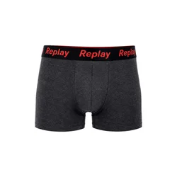 REPLAY Boksarice temno siva/rdeča/črna