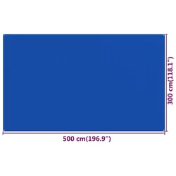 Tepih za šator 300 x 500 cm plavi HDPE