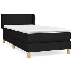 Vidaxl Box spring postelja z vzmetnico črn 90x190 cm blago