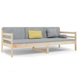 Vidaxl Izvlečna postelja brez vzmetnice 80x200 cm trdna borovina