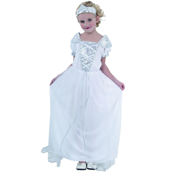 dječji kostim bijela princeza - 4-7 godina