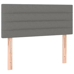 Vidaxl Posteljno vzglavje temno sivo 90x5x78/88 cm blago
