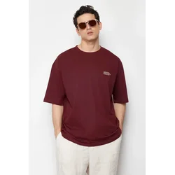 Trendyol Muška majica TMNSS23TS00084, Bordo