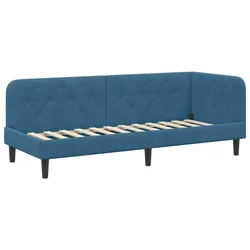 Vidaxl Kotna postelja Modra 80 x 200 cm Žamet