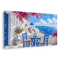 Slika poletna terasa nad morjem - 90x60