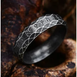 Prstan Viking Runes - SS8-R225 black
