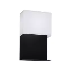 Eglo Galdakao zidna/led, 5,4w, 410lm, crna/čelik/bela/tekstil s policom