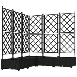 Vrtna saksija 5 pcs Crna 120 x 120 x 125,5 cm Plastika