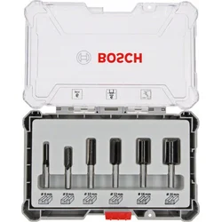 Bosch set ravnih glodala, 6 komada, držač od 6 mm 2607017465
