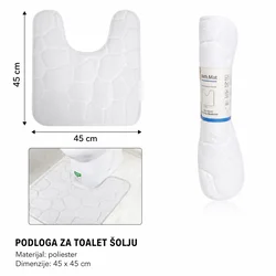 KMT Podloga za wc šolju, Bela