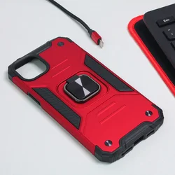 TERACELL Torbica Hard Border Ring za iPhone 14 Plus 6.7 crvena