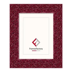 Dekoracyjna ramka boho Jula 50 x 60 cm, czerwona