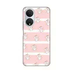 TELEMPIRE Silikonska maska za telefon Honor X7 Pigs roze