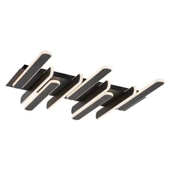 Rabalux Plafonjera Sindri, LED 46W, 2500lm, DIP prekidač 3000-4000K, 61x61cm, Crna