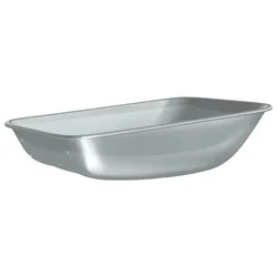 Vidaxl Zamenjava za pladenj vozička Srebrna 80 x 60 x 25 cm