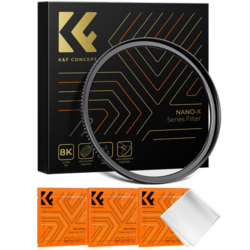 K&F 52-67mm Step Up Brass Filter Adapter Ring,matte black, Frame Thickness 2.9mm, W/ 3pcs Cleaning C