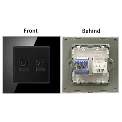 SmartHome Zidna utičnica CAT6 RJ45, Crna