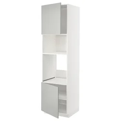 METOD Visoki element za ugradne uređaje, bela/Havstorp svetlosiva, 60x60x220 cm