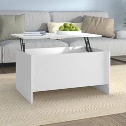 Stolić za kavu bijeli 80x55,5x41,5 cm od konstruiranog drva