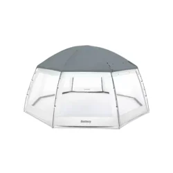 Bestway Gazebo za okrugle bazene 58612, 600 x 600 x 295 cm, Sivo-beli