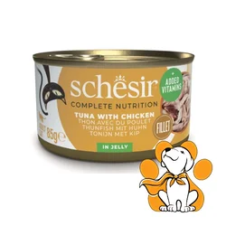 Schesir Cat Tuna & Chicken in Jelly 85g, Fileti Tune i Piletine U Želeu