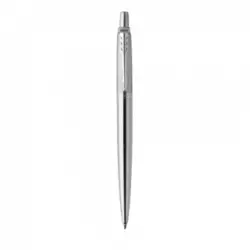 PARKER hemijska olovka Jotter Premium Stainless Steel Diagonal Chrome Trim 1953197 (Siva) Siva, Srednje tanki vrh (Medium), Plavo mastilo, 1 kom