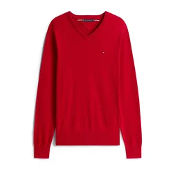 TOMMY HILFIGER Pulover ESSENTIAL rdeča