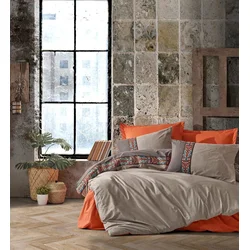 Lessentiel Maison Komplet posteljine True, 200x220 cm, Narandžasto-braon