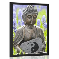 Plakat jin in jang Buda - 30x45 white