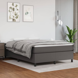 Okvir za krevet s oprugom sivi 140x200 cm od umjetne kože