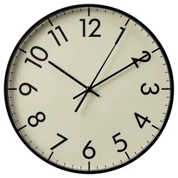 TALLSPARV Zidni sat, crna/bež, 28 cm