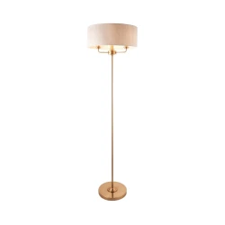 Endon 110724 - Podna lampa HIGHCLERE 1xE14/40W/230V bež/mesing