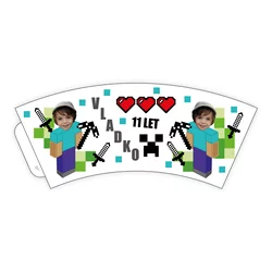 Personal Personalizirani papirnati kozarci 6 kosov - Minecraft